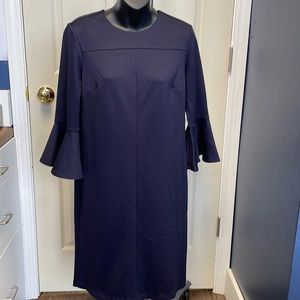 Lands' End Women’s Ponte Dress, True Navy, NWT